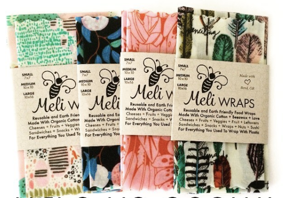 4 packs of Meli Wraps in a variety of colorful patterns