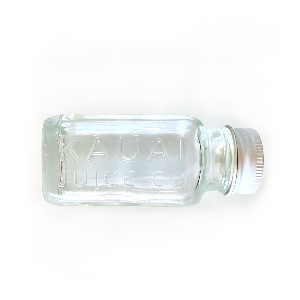 clear 2 oz Kauai Juice Co Bottle
