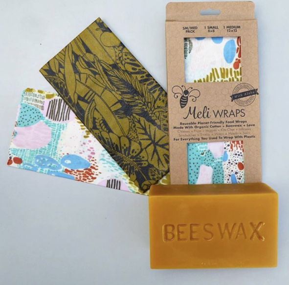 Meli Wraps and a bar of beeswax