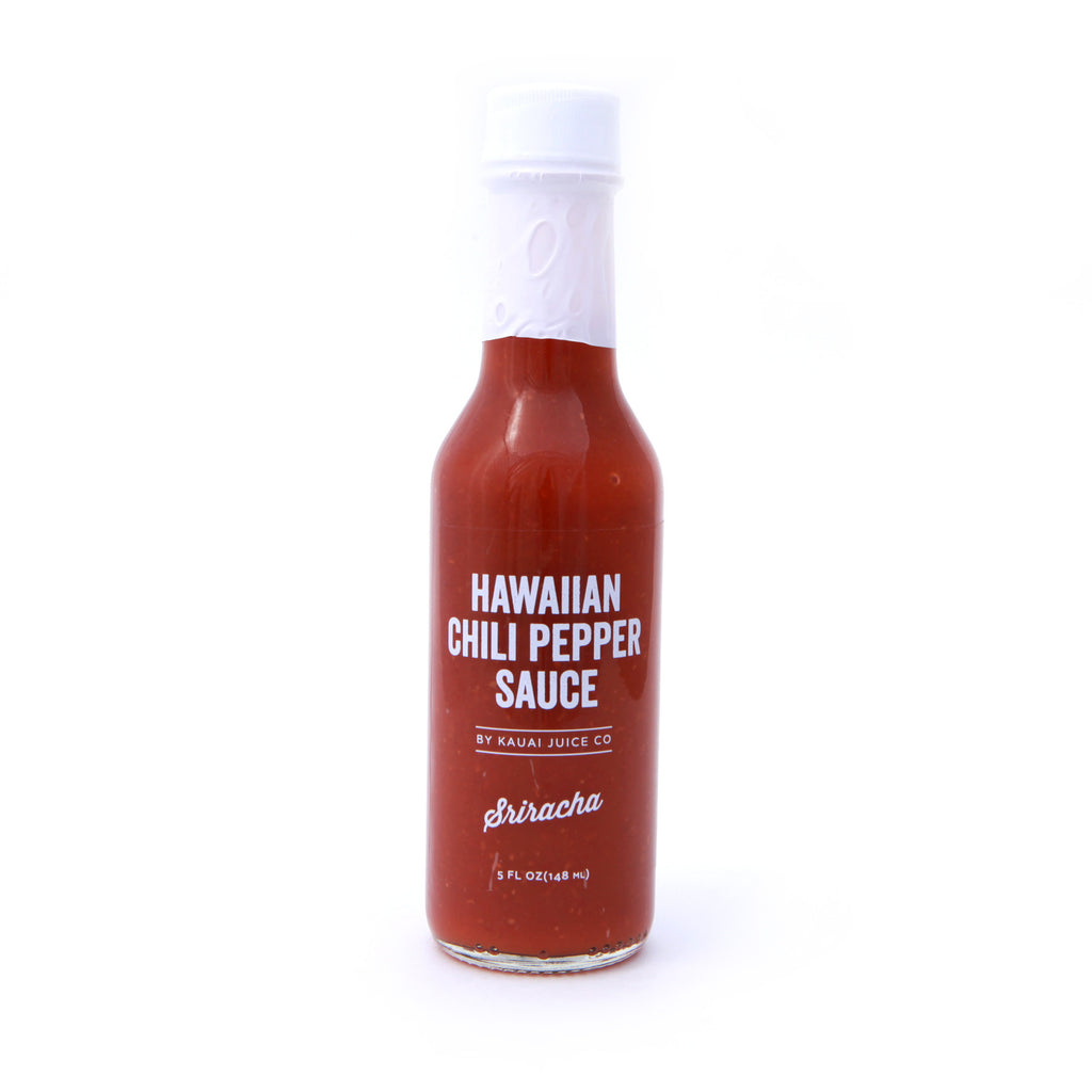 bottle of Hawaiian Chili Pepper Sauce in Sriracha flavor